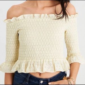 American eagle 🦅 ✨ yellow off the shoulder top